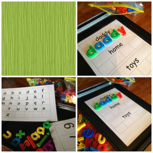 Baking Tray and Magnetic Letters and Numbers
