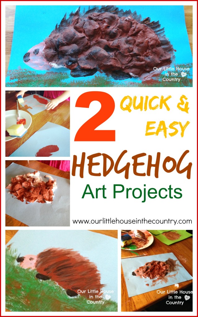 2 Quick and Easy Hedgehog Art Projects - Autumn Fall Art for Kids