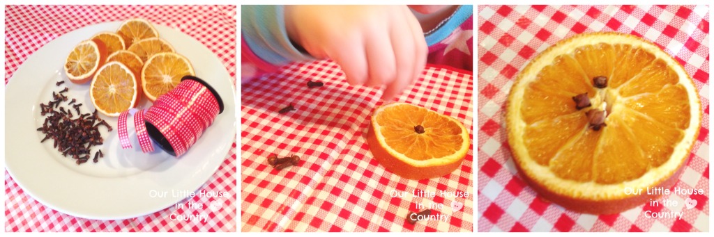 How to Make Dried Orange and Cloves Slices Christmas Decorations - Our Little House in the Country 